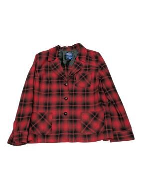 Pendleton Plaid Wool Shirt Jacket Shacket